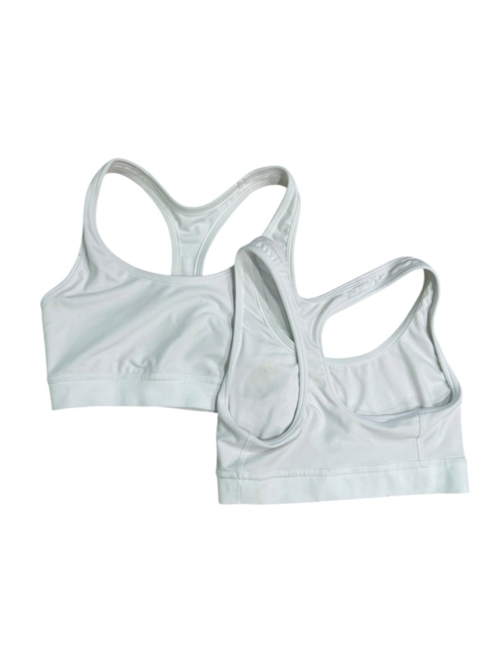 Hanes Sport Women’s Racerback Compression Sports Bras White Size Small
